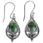 NOVICA Peridot Green Reconstituted Turquoise .925 Sterling Silver Dangle Earrings Green Elegance NOVICA Peridot Green Reconstituted Turquoise .925 Sterling Silver Dangle Earrings Green Elegance