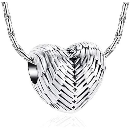 constantlife Cremation Jewelry for Ashes Stainless Steel Small Heart Shape Pendant Memorial Urn Necklace Charm Keepsake for Men Women