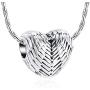 constantlife Cremation Jewelry for Ashes Stainless Steel Small Heart Shape Pendant Memorial Urn Necklace Charm Keepsake for Men Women