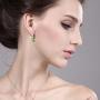 Gem Stone King Sterling Silver Green Peridot Womens Earrings 2.66 cttw Gemstone Birthstone Oval 8X6MM