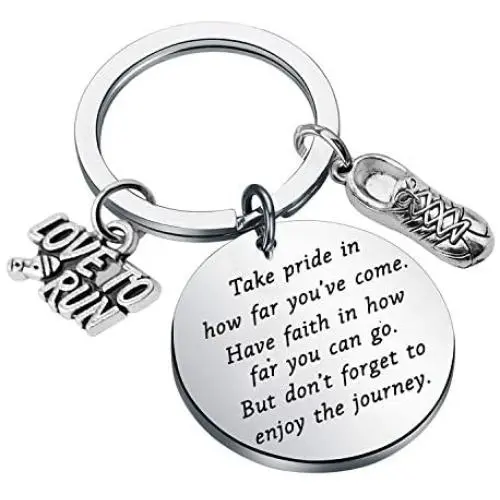 FUSTMW Runners Keychain Gift Marathon Runner Gift Marathon Keychain Track Gift Inspiration Gift for Runner Jewelry Running Gift FUSTMW Runners Keychain Gift Marathon Runner Gift Marathon Keychain Track Gift Inspiration Gift for Runner Jewelry Running Gift