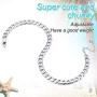 ChainsPro Resizable Anklet Chain for Women Men, Figaro/Wheat/Twist Rope/Cuban Foot Bracelet-Strong with Good Clasp-18K Gold Plated(Send Gift Box)