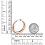 Hoop Earrings, 18K Gold Plated Rounded Hoops Earrings for Women Jewelry 1.4''