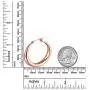 Hoop Earrings, 18K Gold Plated Rounded Hoops Earrings for Women Jewelry 1.4''
