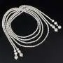Art Deco Fashion Faux Pearls Necklace 1920s Pearls Necklace Gatsby Accessories Vintage Costume Jewelry Cream Long Necklace for Women