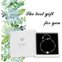 PRAYMOS Sunflower Bracelet Jewelry Women 925 Sterling Silver Adjustable Ball Charm Chain Decent Gifts for Her