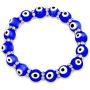 Bling Jewelry Colorful Turkish Glass Bead Good Luck Protection Evil Eye Stretch Bracelet for Women for Teen Rondelle Crystal Spacer Stackable Protection More Colors