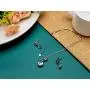 HAZZAR Real 925 Sterling Silver with Natural Green Square-Shape Amethyst and White Cubic-Zirconia Necklace & Dangle Earrings Set HAZZAR Real 925 Sterling Silver with Natural Green Square-Shape Amethyst and White Cubic-Zirconia Necklace & Dangle Earrings Set