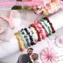 Hicarer 20 Pieces Women Crystal Chip Bracelets Natural Gemstone Stretch Bracelet Bangle Hicarer 20 Pieces Women Crystal Chip Bracelets Natural Gemstone Stretch Bracelet Bangle