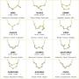 JADMIRE Horoscope Collection - Platinum Plated Sterling Silver 0.3 cttw Swarovski Zirconia Horoscope Zodiac Star Symbol Pendant Necklace, 16'' + 2'' Extender
