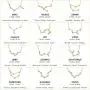 JADMIRE Horoscope Collection - Platinum Plated Sterling Silver 0.3 cttw Swarovski Zirconia Horoscope Zodiac Star Symbol Pendant Necklace, 16'' + 2'' Extender