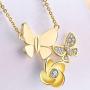 Bijou Queen Gold Chain Necklaces for Women, 14k Gold Plated Dainty Pendant Necklaces for Teen Girls
