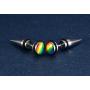 VNOX 4 Pairs Gay Lesbian Pride Rainbow Ear Round Hoop Stud Earring for Gay & Lesbian Pride
