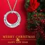 APOTIE Sterling Silver Daughter Necklace S925 Circle Word Pendant Inspirational Jewelry for Daughter Women Girls Teens