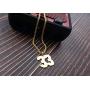 LuxglitterLin Men 18K Gold Plated Sports Initial Number 1 Necklace Stainless Steel Personalized Jewelry 3mm Wide Wheat Chain 25mm