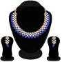 Aheli Wedding Wear Indian Kundan Maang Tikka Earrings Necklace Set Bollywood Ethnic Traditional Jewelry for Women (Royal Blue) Aheli Wedding Wear Indian Kundan Maang Tikka Earrings Necklace Set Bollywood Ethnic Traditional Jewelry for Women (Royal Blue)