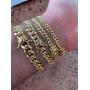 Solid 925 Sterling Silver - 14k Gold Plated - Miami Cuban Link Chain Or Bracelet - Box Lock Cuban Link 4-10.5mm - Italy Mens Necklace