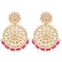 Aheli Ethnic Indian Traditional Faux Kundan Round Chandbali Dangle Earrings Wedding Party Wear Fashion Jewelry for Women