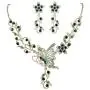 EleQueen Womens Austrian Crystal Butterfly Flower Leaf Necklace Earrings Set