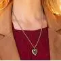 LIFETIME JEWELRY Inlaid Heart Locket Necklace for Women and Girls 24k Gold Plated LIFETIME JEWELRY Inlaid Heart Locket Necklace for Women and Girls 24k Gold Plated