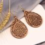 BAOKELAN Gifts for Women Girls Personalized Geometric Pendant Wooden Earrings Jewelry Set