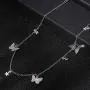 ROSTIVO Butterfly Necklace for Women and Girls Cute Star Butterfly Choker Necklace (Silver) ROSTIVO Butterfly Necklace for Women and Girls Cute Star Butterfly Choker Necklace (Silver)