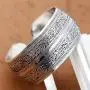 BODYA Tibeten Silver Carved Spiral Flower Connecting Branches Pattern Wide Band Open Cuff Bracelet Bangle BODYA Tibeten Silver Carved Spiral Flower Connecting Branches Pattern Wide Band Open Cuff Bracelet Bangle