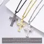 PROSTEEL Stainless Steel Cross Necklace for Men Women, Inspirational Necklace, Silver/Black/Gold Tone, Hypoallergenic, Engrave Text Available, Come Gift Box PROSTEEL Stainless Steel Cross Necklace for Men Women, Inspirational Necklace, Silver/Black/Gold Tone, Hypoallergenic, Engrave Text Available, Come Gift Box
