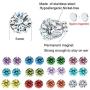 Spiritlele 12 Pairs Colors Crystal Flower Face Magnetic Clip Non Piercing Earrings Set Unisex