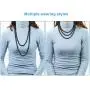 CrazyPiercing Faux Pearls Beads Necklace, Glass Strand Beads Necklace Chain, 1920s Fashion Imitation Pearls Long Necklace Vintage Costume Jewelry Necklace 55'' Diameter of Pearl 0.32'' for Women Girls