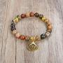 Self-Discovery Japa Mala Evolve Prayer Beads Yoga Bracelet with Golden Seashell Jewelry Charm