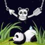 TRISHULA Cute Panda Heart Pendant Necklace,Forever Love Animals Series Delicate Heart Jewelry Great Gift for Mom Daughter Wife