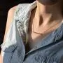 Bar Necklace [Horizontal “Believe It Bar” Inspirational Jewelry] Sterling Silver Plated 18” - Engraved with Make it Count