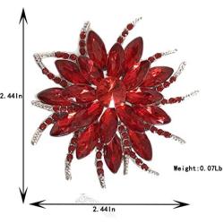 seven wolves Womens Austrian Crystal Brooch Wedding Flower Leaf Bouquet Brooch