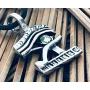 Trilogy Jewelry Pewter Eye of Horus Ra Egyptian Pendant on Leather with Swarovski Crystal for Birthday