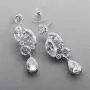 Mariell Dramatic Size Cubic Zirconia Statement Earrings - Glamorous Mosaic Special Occasion Chandeliers