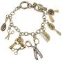 Meiligo Fashion Woman Hairdresser Scissors Comb Stylist Charm Bracelet Jewelry Pendant Hair Stylist Dryer Charm Bracelet