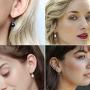 Freshwater Pearl Earrings Dangle Drop Sterling Silver Earrings 8-9mm Cultured Pearl Fine Jewelry for Women Girls