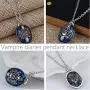 4 Pcs The Vampire Diaries Set Katherine Daywalking-Bronze Cameo Beauty-Damon-Bonnie Bennett Family Pendant Necklace For Girls Women Cosplay Jewelry 4 Pcs The Vampire Diaries Set Katherine Daywalking-Bronze Cameo Beauty-Damon-Bonnie Bennett Family Pendant Necklace For Girls Women Cosplay Jewelry