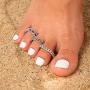 Anicina Toe Rings for Women Adjustable Toe Rings Set Open Thin Band Hollow Foot Rings Flower Tail Ring Summer Beach Foot Jewelry