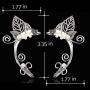 Elf Ears Cosplay Cuffs Earrings Christmas, POPGRAT No Piercing Clip on Silver Cuff Fairy Earrings Wrap Handmade Jewelry Costume Accessories for Women Girls Kids Adults - Fantasy Fairy Costume Wedding