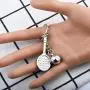 BAUNA Tennis Racket Keychain with Ball Charm Sport Key Ring Jewelry for Tennis Players Tennis Coaches BAUNA Tennis Racket Keychain with Ball Charm Sport Key Ring Jewelry for Tennis Players Tennis Coaches