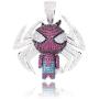 KMASAL Jewelry Iced Out Personality Fashion Spider Pendant 18K Gold Plated Bling CZ Simulated Diamond Hip Hop Necklace for Men Women