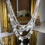 Jacruces Butterfly Necklace Tennis Chain Butterfly Choker Bling Iced CZ Butterfly Necklace Silver Women