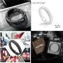 murtoo Mens Bracelet leather and Steel, Stainless Steel Chain and Leather Bracelets for Men