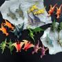 6-12 Pairs Cute Cartoon Dinosaur Drop Dangle Earrings Set Colorful Exaggeration Resin Animals Earrings for Women Girls Funny Party Cool Jewelry Creative Gifts