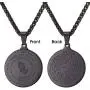 Bible Verse Prayer Necklace Free Chain Christian Jewelry Stainless Steel Praying Hands Coin Medal Pendant