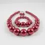 KOSMOS-LI Womens Large Big Simulated Pearl Statement 19'' Necklace Bracelet and Earrings Jewelry Set