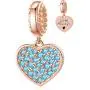 CHAWIN Birthstone Charms Rose Gold Plated 925 Sterling Silver Heart Dangle Charm with Sparkling CZ Compatible with Pandora Charm Bracelet Necklace Happy Birthday Gifts for Women/Wife/Mother/Sister CHAWIN Birthstone Charms Rose Gold Plated 925 Sterling Silver Heart Dangle Charm with Sparkling CZ Compatible with Pandora Charm Bracelet Necklace Happy Birthday Gifts for Women/Wife/Mother/Sister