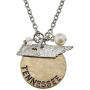 PammyJ Two-Tone State Charm Pendant Necklace, 16 inches + 2 inch ext